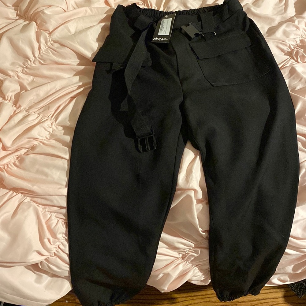 Never been worn Black cargo pants from Nasty Gal